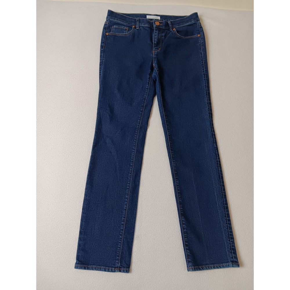 LOFT Modern Straight Jeans Dark Wash Denim Womens Size 6/28P Petite Straight Leg